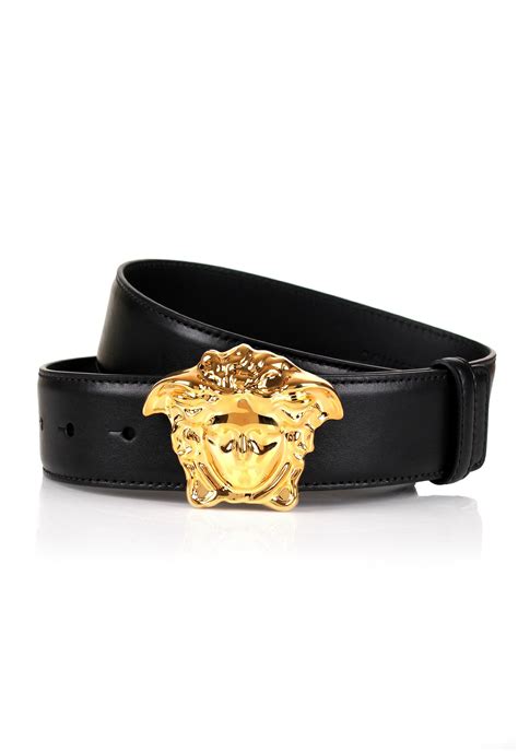 versace medusa black belt